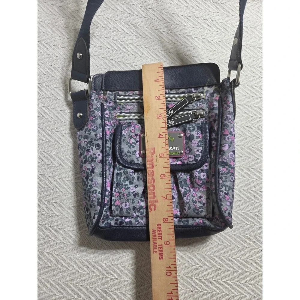 Lily Bloom Green Living Crossbody Bag Purple Floral Leopard Recycled Polyester